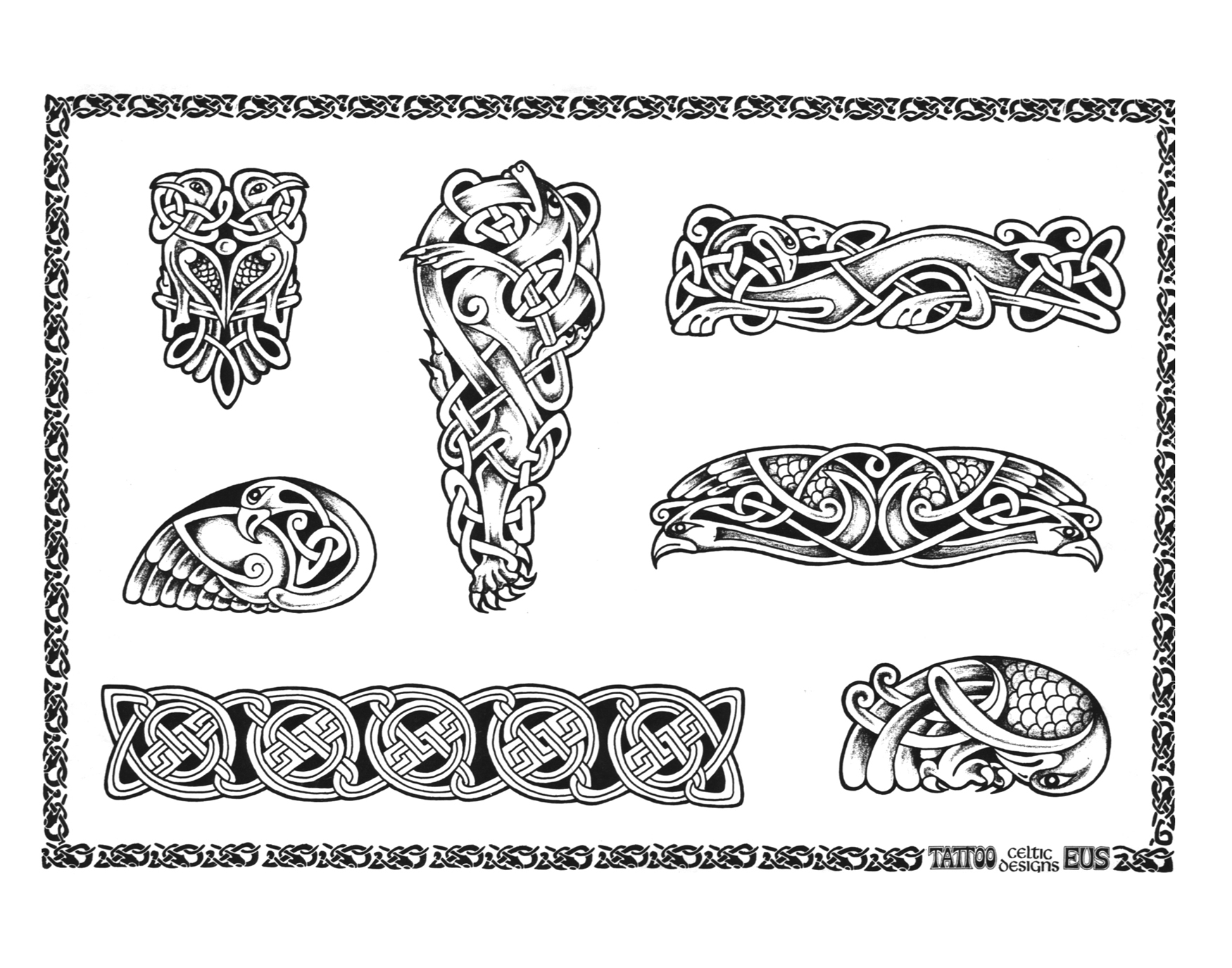 Celtic Knot Tattoo Design Outline