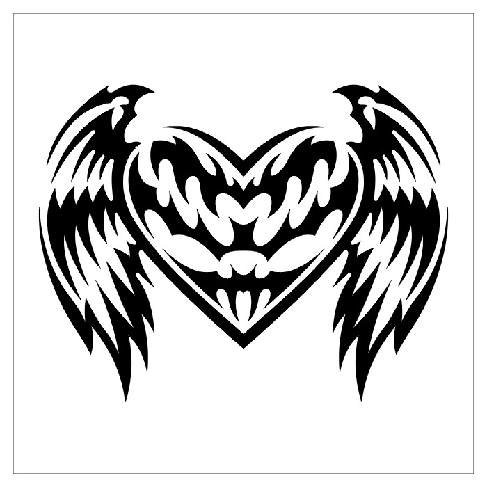 heart and stars tattoo designs