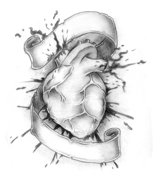 heart tattoos for men. heart tattoos designs.